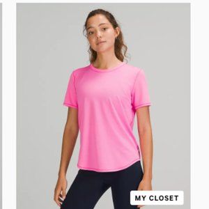 Lululemon High-Neck Running and Training T-Shirt Pow pink Light size 12
